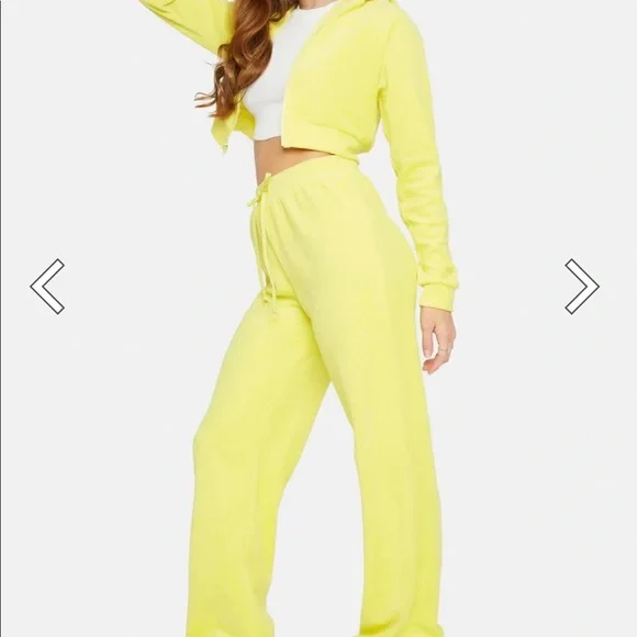 Dolls Kill Y2K Velour Yellow Tracksuit NWOT - Picture 3 of 9